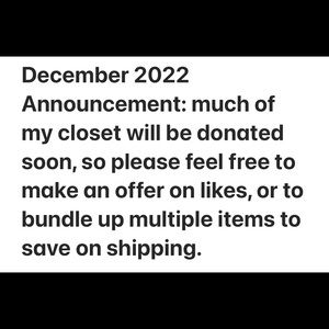 December 2022 Announcement